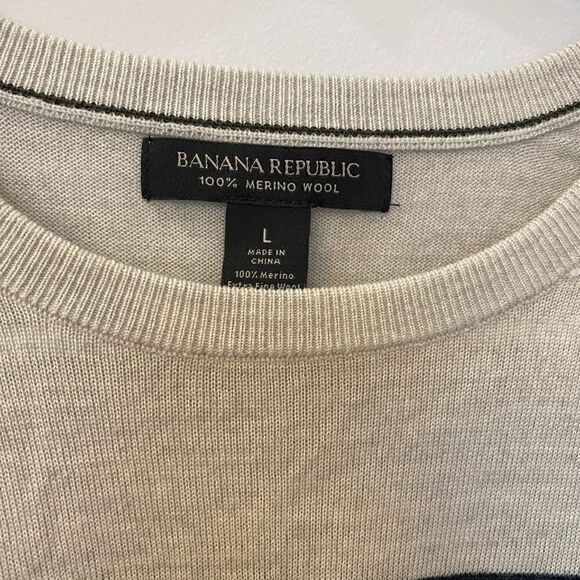 Banana Republic 100% Merino Wool Sweater Men Size L - Picture 3 of 6